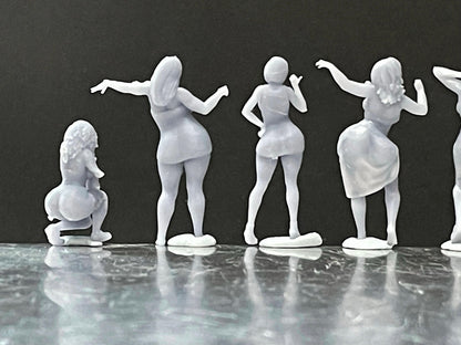 1:64 Miniature Human Figures - Resin / unpainted - great for Dioramas / Hot Wheels - Made in the USA GROUP 228 - Miniature Figures