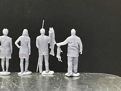 1:64 Miniature Human Figures - Resin / unpainted - great for Dioramas / Hot Wheels - Made in the USA GROUP 230 - Miniature Figures