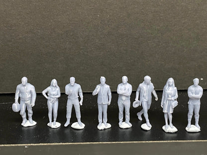 1:64 Miniature Human Figures - Resin / unpainted - great for Dioramas / Hot Wheels - Made in the USA GROUP 235 - Miniature Figures