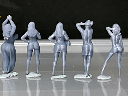 1:64 Miniature Human Figures - Resin / unpainted - great for Dioramas / Hot Wheels - Made in the USA GROUP 247 - Miniature Figures