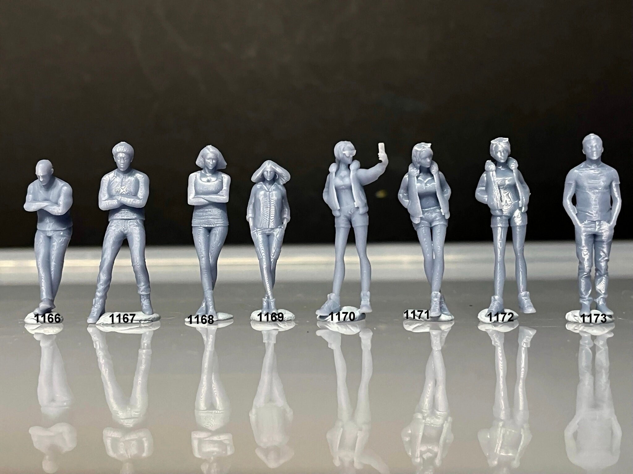 Mini Human Figure 1:64 Miniature Human Figures - Resin / unpainted - great for Dioramas ...
