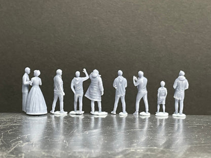 1:64 Miniature Human Figures - Resin / unpainted - great for Dioramas / Hot Wheels - Made in the USA GROUP 268 - Miniature Figures