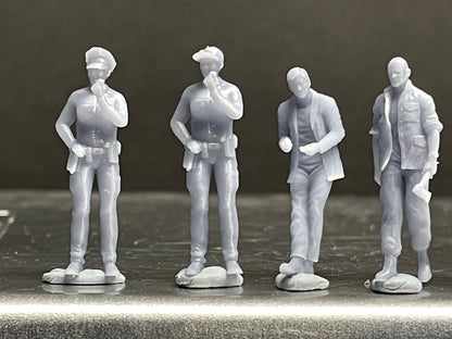 1:64 Miniature Human Figures - Resin / unpainted - great for Dioramas / Hot Wheels - Made in the USA GROUP 260 - Miniature Figures