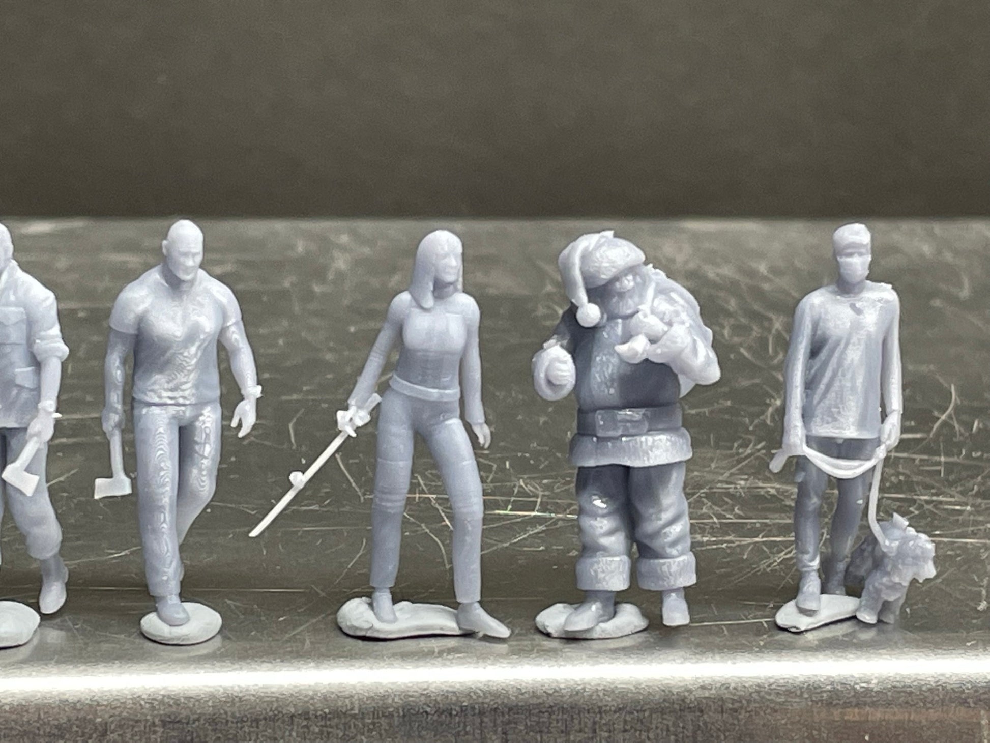 1:64 Miniature Human Figures - Resin / unpainted - great for Dioramas / Hot Wheels - Made in the USA GROUP 260 - Miniature Figures