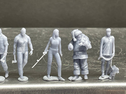 1:64 Miniature Human Figures - Resin / unpainted - great for Dioramas / Hot Wheels - Made in the USA GROUP 260 - Miniature Figures