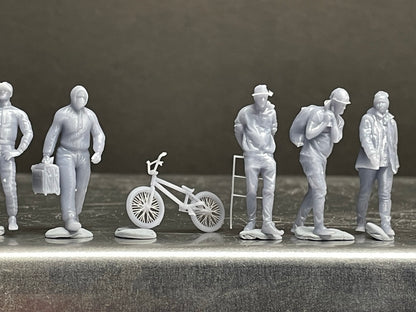 1:64 Miniature Human Figures - Resin / unpainted - great for Dioramas / Hot Wheels - Made in the USA GROUP 265 - Miniature Figures