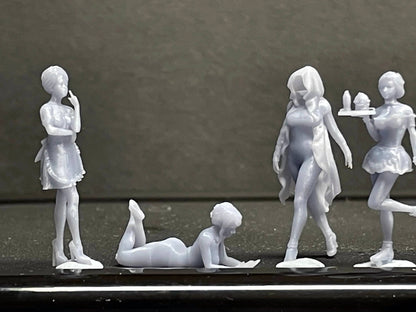 1:64 Miniature Human Figures - Resin / unpainted - great for Dioramas / Hot Wheels - Made in the USA GROUP 276 - Miniature Figures