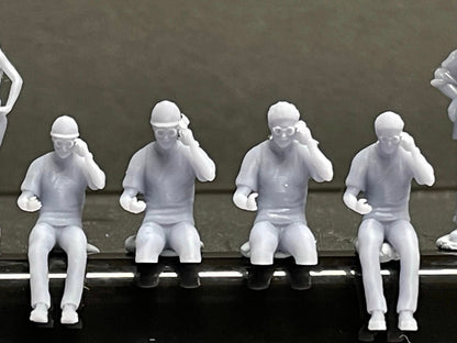 1:64 Miniature Human Figures - Resin / unpainted - great for Dioramas / Hot Wheels - Made in the USA GROUP 279 - Miniature Figures