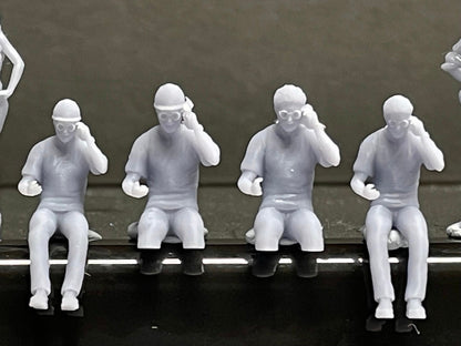 1:64 Miniature Human Figures - Resin / unpainted - great for Dioramas / Hot Wheels - Made in the USA GROUP 279 - Miniature Figures