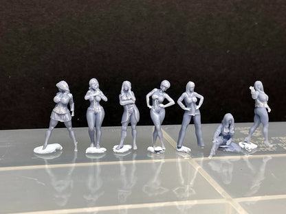 1:64 Miniature Human Figures - Resin / unpainted - great for Dioramas / Hot Wheels - Made in the USA GROUP 317 - Miniature Figures