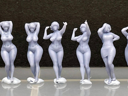 1:64 Miniature Human Figures - Resin / unpainted - great for Dioramas / Hot Wheels - Made in the USA GROUP 287 - Miniature Figures