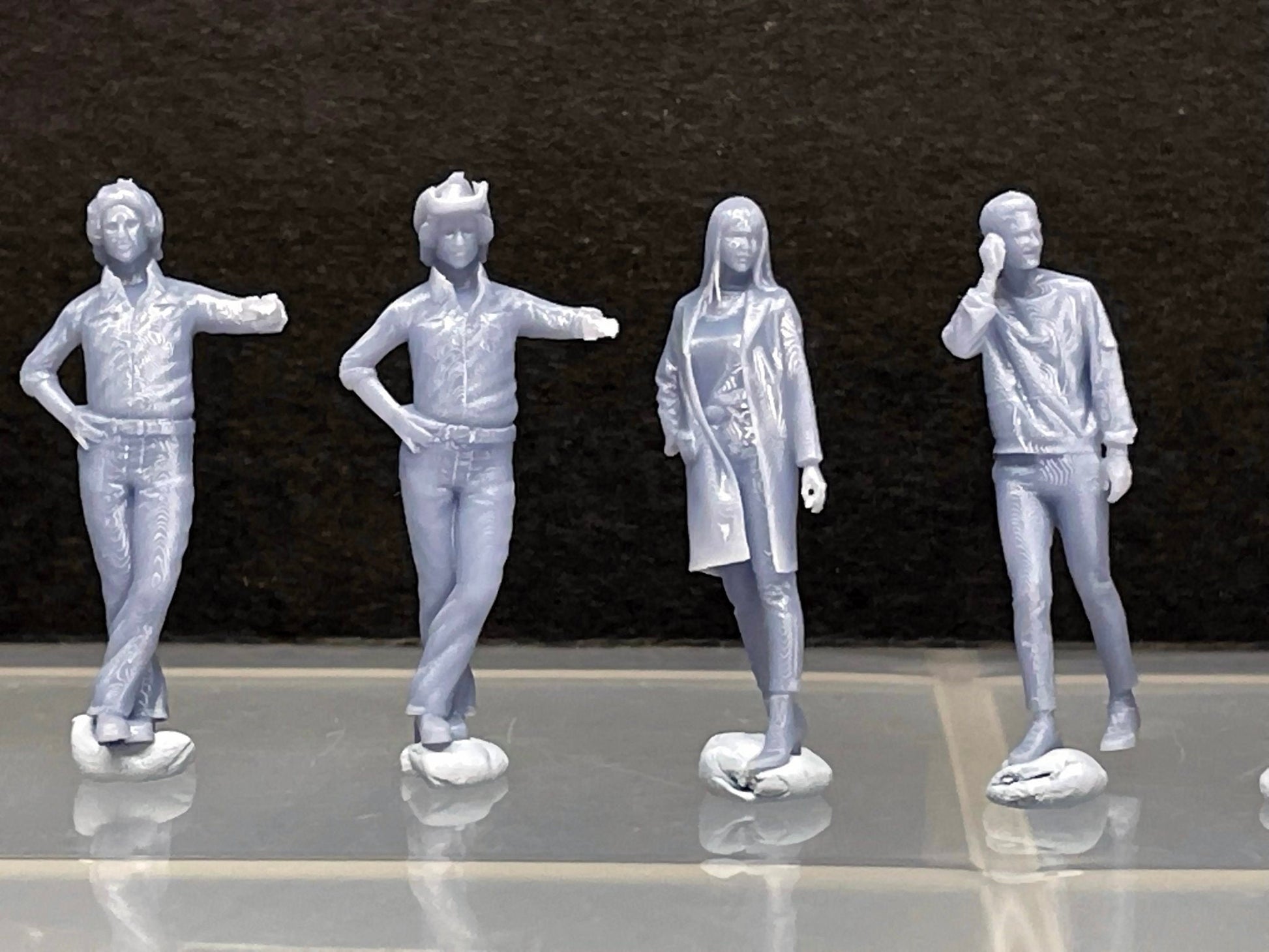 1:64 Miniature Human Figures - Resin / unpainted - great for Dioramas / Hot Wheels - Made in the USA GROUP 296 - Miniature Figures