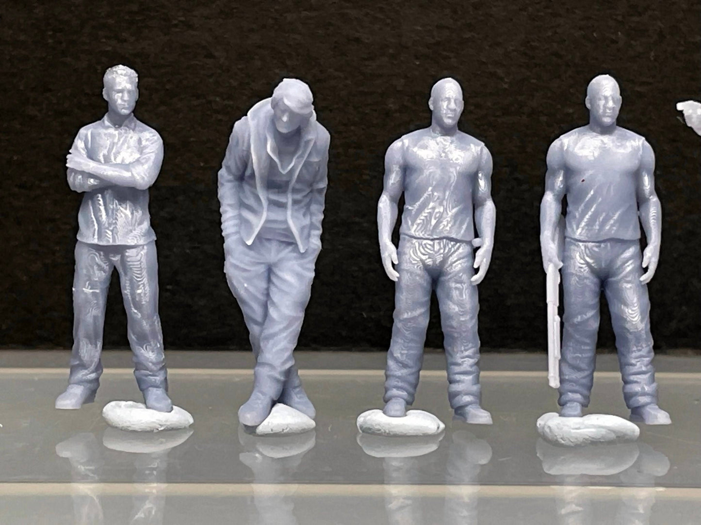 1:64 Miniature Human Figures - Resin / unpainted - great for Dioramas / Hot Wheels - Made in the USA GROUP 297 - Miniature Fast & Furious