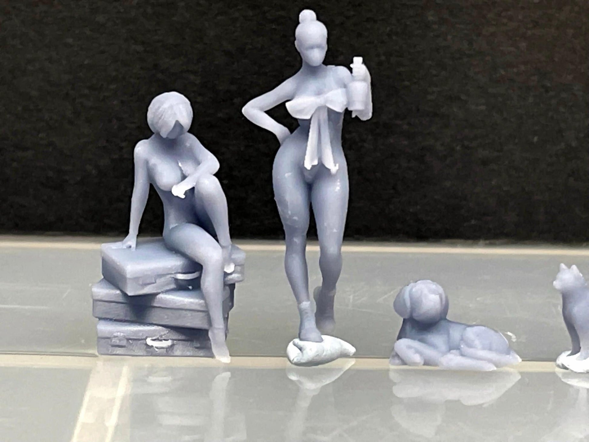 1:64 Miniature Human Figures - Resin / unpainted - great for Dioramas / Hot Wheels - Made in the USA GROUP 303 - Miniature 1.10