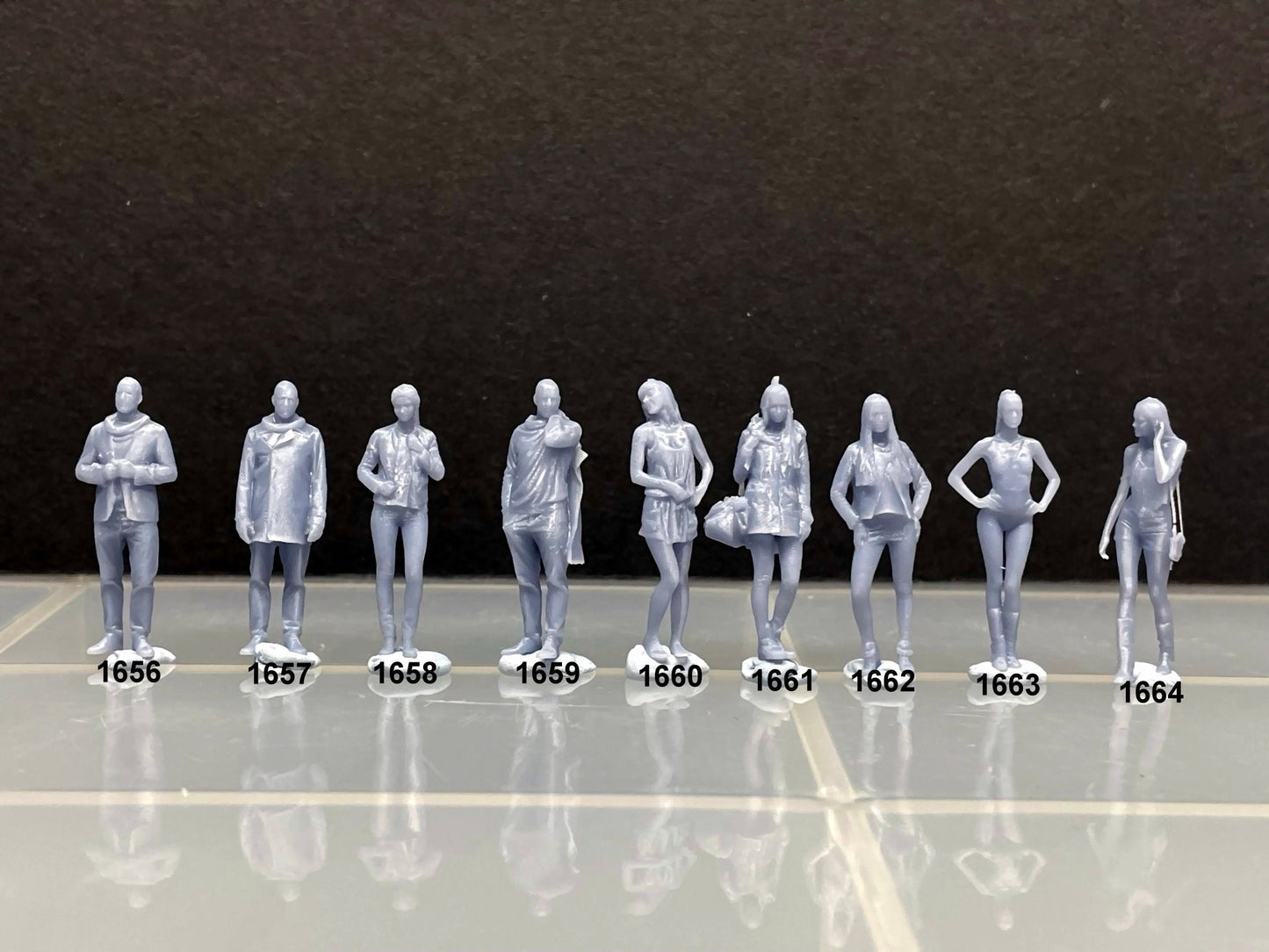 1:64 Miniature Human Figures - Resin / unpainted - great for Dioramas / Hot Wheels - Made in the USA GROUP 412 - Miniature Fast & Furious