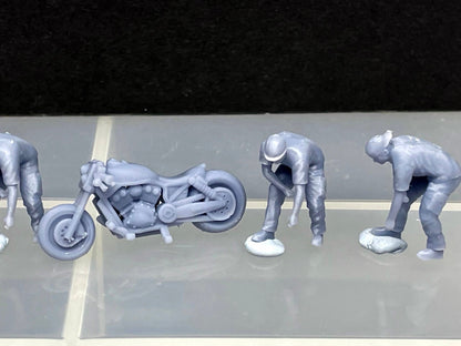 1:64 Miniature Human Figures - Resin / unpainted - great for Dioramas / Hot Wheels - Made in the USA GROUP 307 - Miniature Fast & Furious
