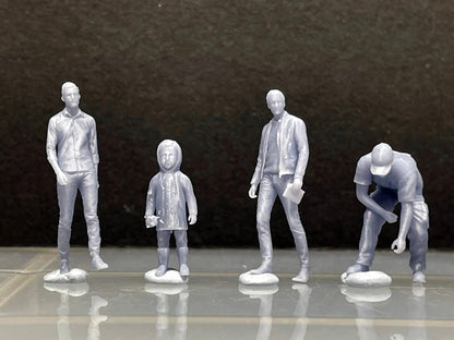 1:64 Miniature Human Figures - Resin / unpainted - great for Dioramas / Hot Wheels - Made in the USA GROUP 307 - Miniature Fast & Furious