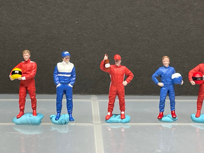 1:64 Miniature Human Figures - Diecast Metal - great for Dioramas / Hot Wheels - Race Car Drivers SET - Miniature Figures