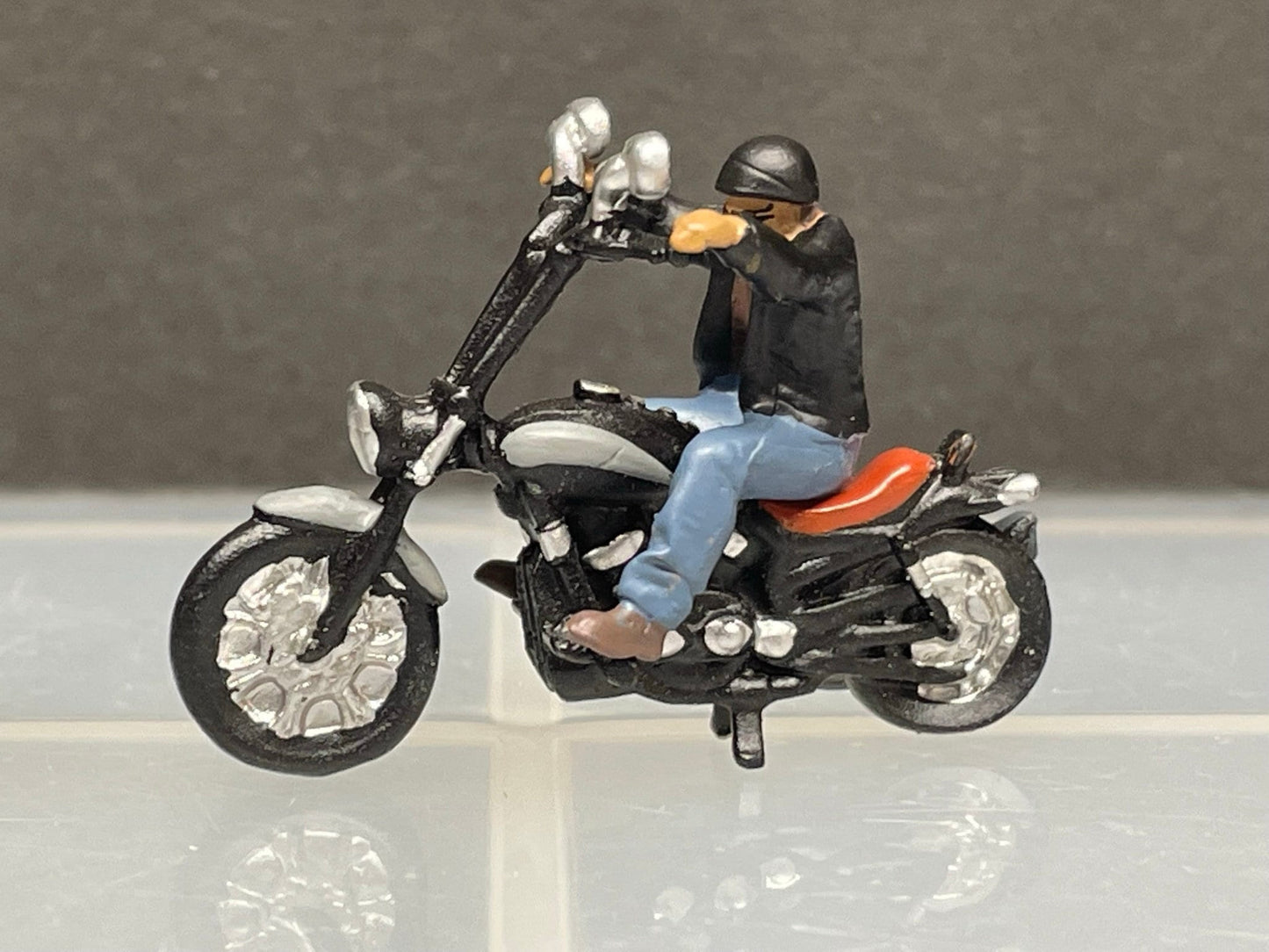 1:64 Miniature Human Figures - Diecast Metal - great for Dioramas / Hot Wheels -Bike Dudez with their Choppers SET - Miniature Figures