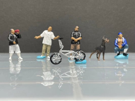 1:64 Miniature Human Figures - Diecast Metal - great for Dioramas / Hot Wheels - Lowriders Life SET - Miniature Figures