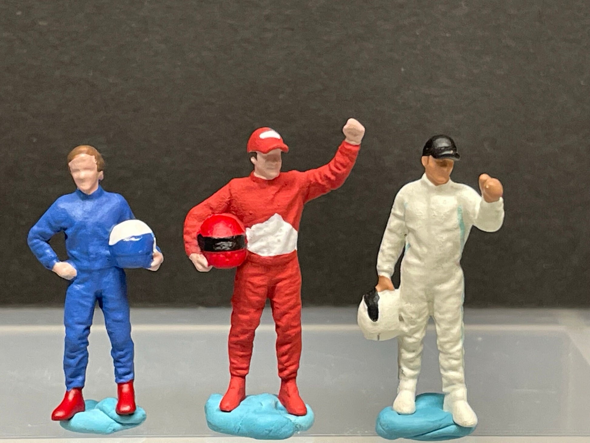 1:64 Miniature Human Figures - Diecast Metal - great for Dioramas / Hot Wheels - Race Car Drivers SET - Miniature Figures