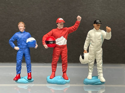 1:64 Miniature Human Figures - Diecast Metal - great for Dioramas / Hot Wheels - Race Car Drivers SET - Miniature Figures