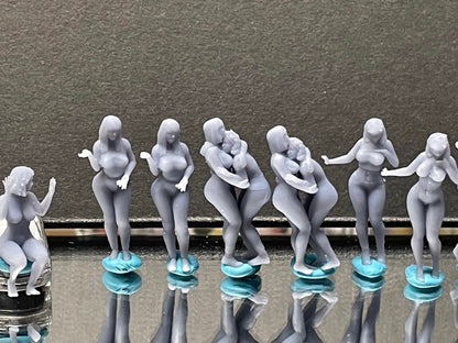 1:64 Miniature Human Figures - Resin / unpainted - great for Dioramas / Hot Wheels - Made in the USA LOT 500 - Miniature 1.10"