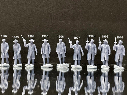 1:64 Miniature Human Figures - Resin / unpainted - great for Dioramas / Hot Wheels - Made in the USA LOT 509 - Miniature 1.10"