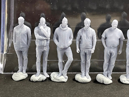 1:64 Miniature Human Figures - Resin / unpainted - great for Dioramas / Hot Wheels - Made in the USA LOT 409-10 - Miniature 1.10"