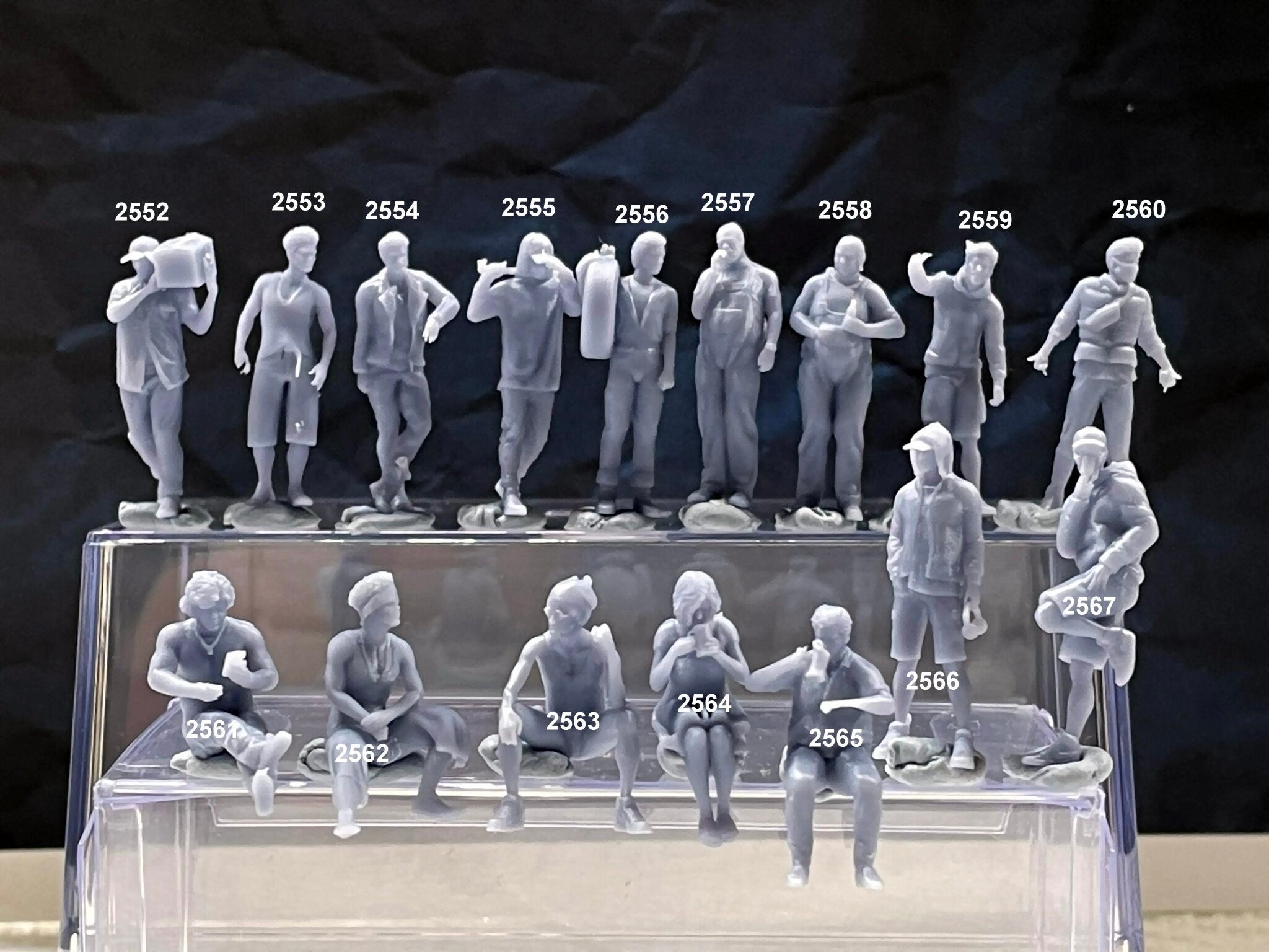 Mini Human Figure 1:64 Miniature Human Figures - Resin / unpainted - great for Dioramas ...