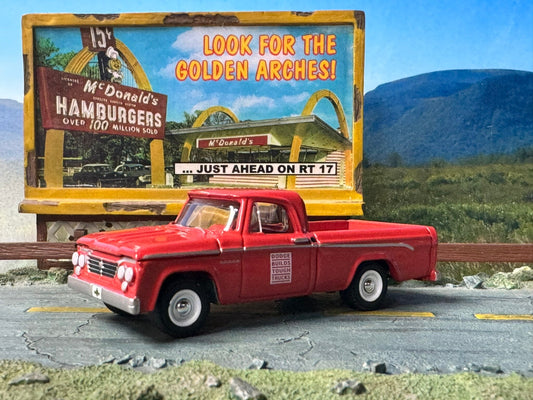 1-64 Scale / S-Scale 1963 Dodge D-100 Pickup Truck - Great For Dioramas & Diecast Photography (GL)