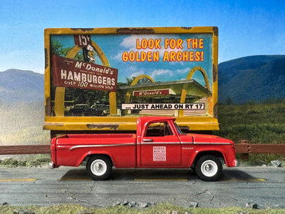 1-64 Scale / S-Scale 1963 Dodge D-100 Pickup Truck - Great For Dioramas & Diecast Photography (GL)