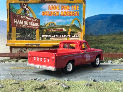 1-64 Scale / S-Scale 1963 Dodge D-100 Pickup Truck - Great For Dioramas & Diecast Photography (GL)