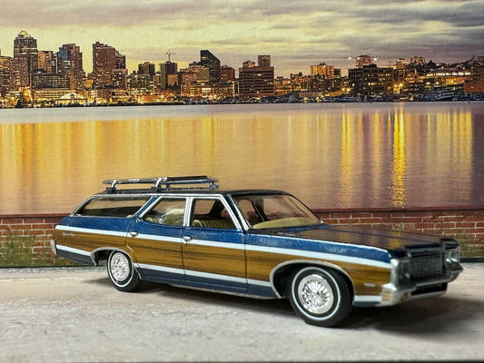 1-64 Scale / S-Scale 1970 Chevy Kingswood Estate in Fathom Blue - Great For Dioramas & Diecast Photography (AW)