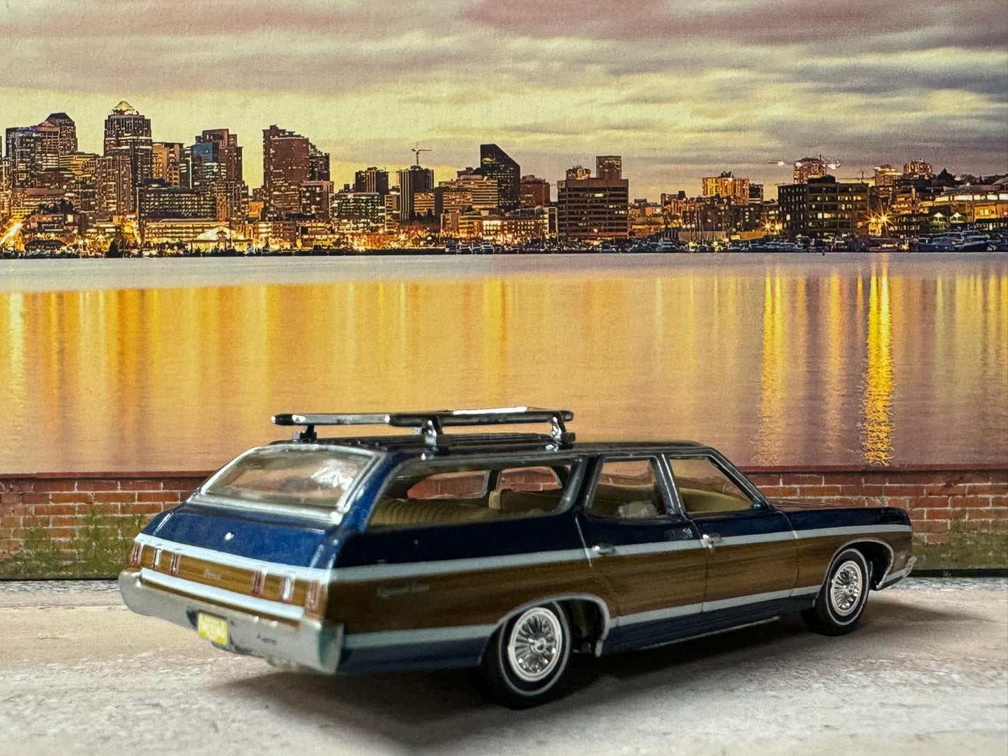 1-64 Scale / S-Scale 1970 Chevy Kingswood Estate in Fathom Blue - Great For Dioramas & Diecast Photography (AW)