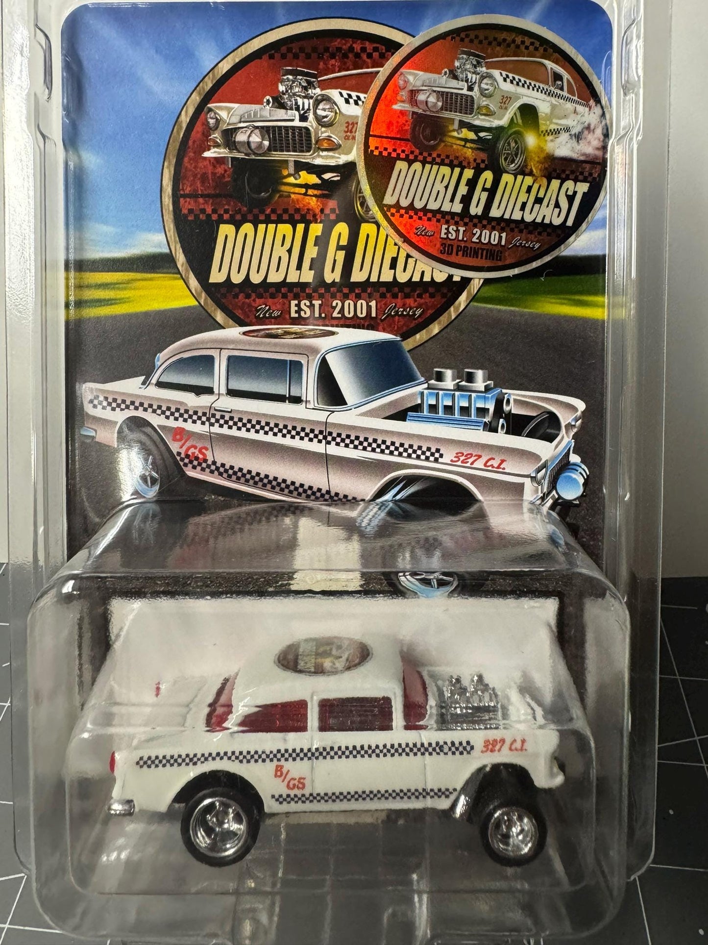 1-64 Scale / S-Scale Custom Double G Diecast 1955 Chevy Gasser 1 of 10