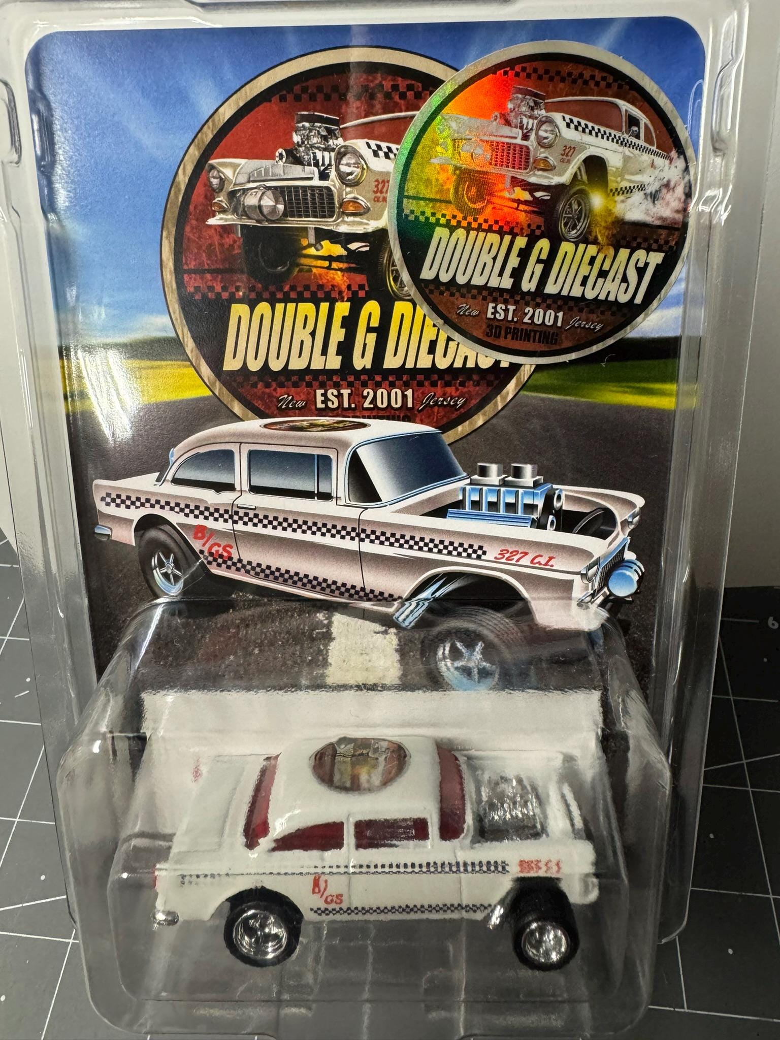 1-64 Scale / S-Scale Custom Double G Diecast 1955 Chevy Gasser 1 of 10