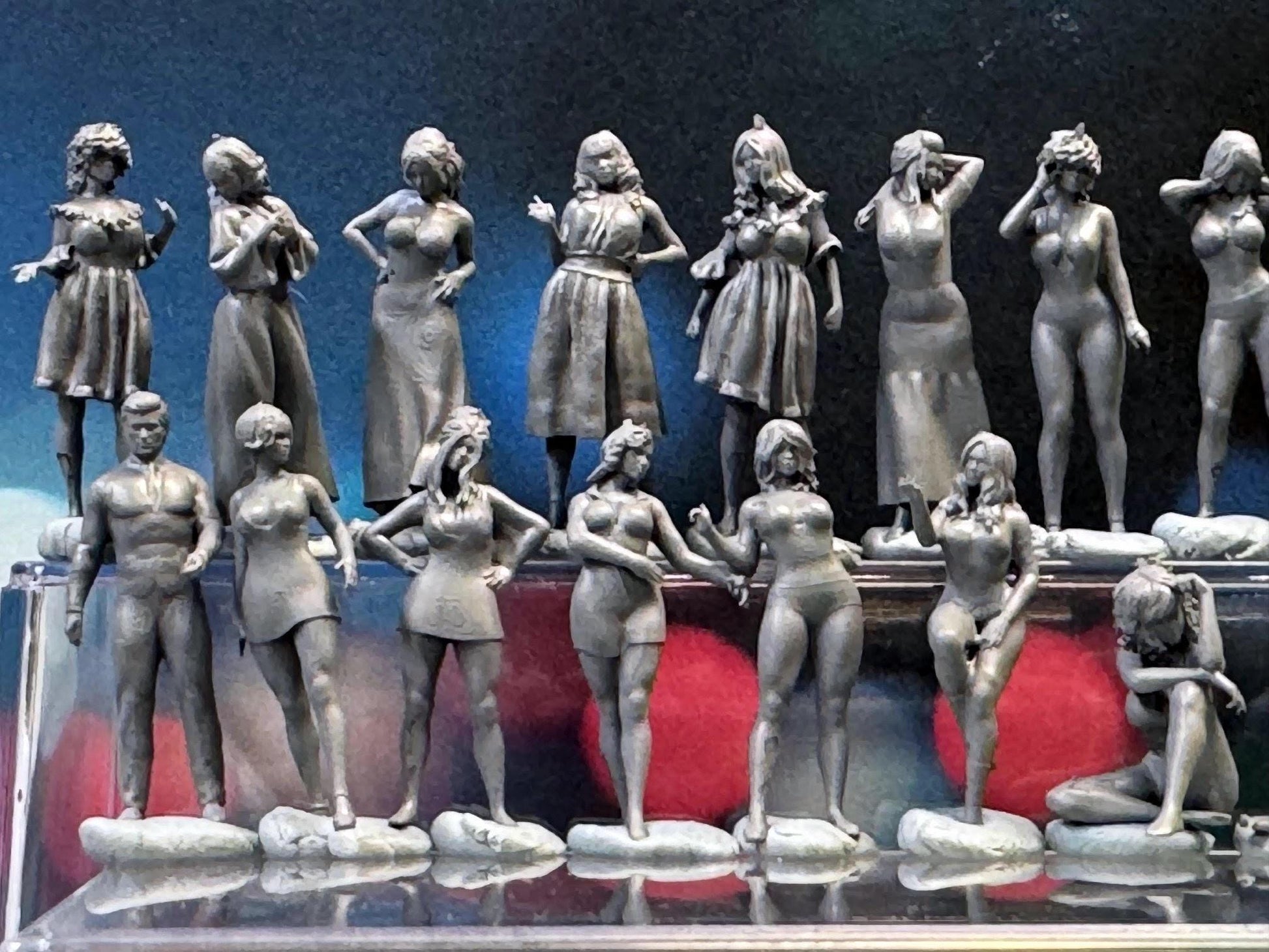 1:64 Miniature Human Figures - Resin / unpainted - great for Dioramas Hot Wheels - Made in the USA LOT 394 - Miniature 1.10