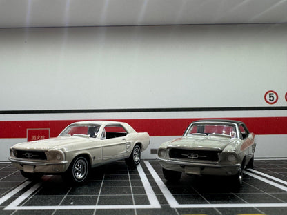 1-64 Scale / S-Scale 1967 Ford Mustang Coupe in 2 Colors - Great For Dioramas & Diecast Photography (GL)