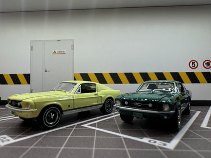 1-64 Scale / S-Scale 1967 Ford Mustang GT in 2 Colors - Great For Dioramas & Diecast Photography (GL)