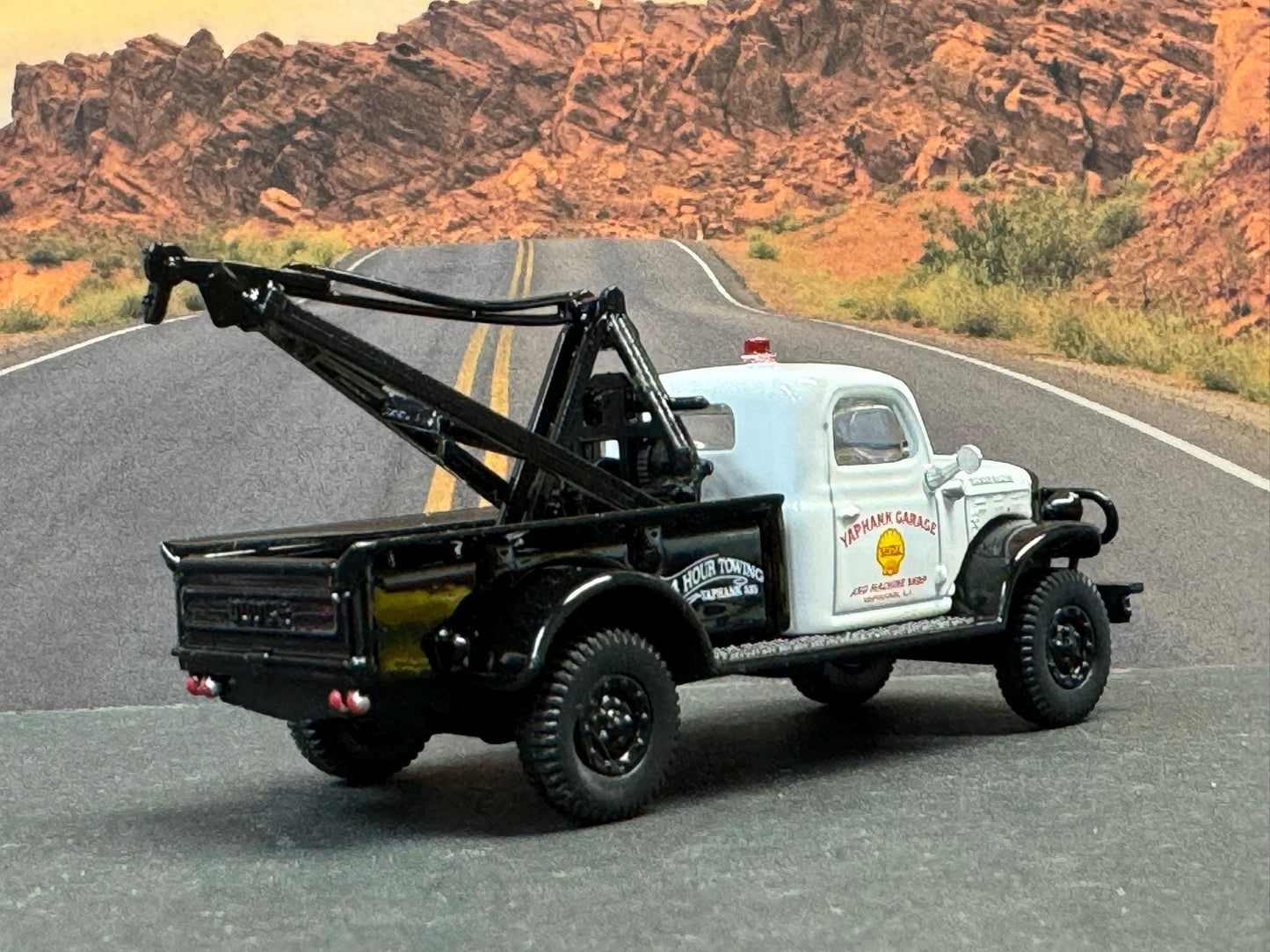 1-64 Scale / S-Scale 1945 Dodge Power Wagon Wrecker- Great For Dioramas & Diecast Photography (GL)