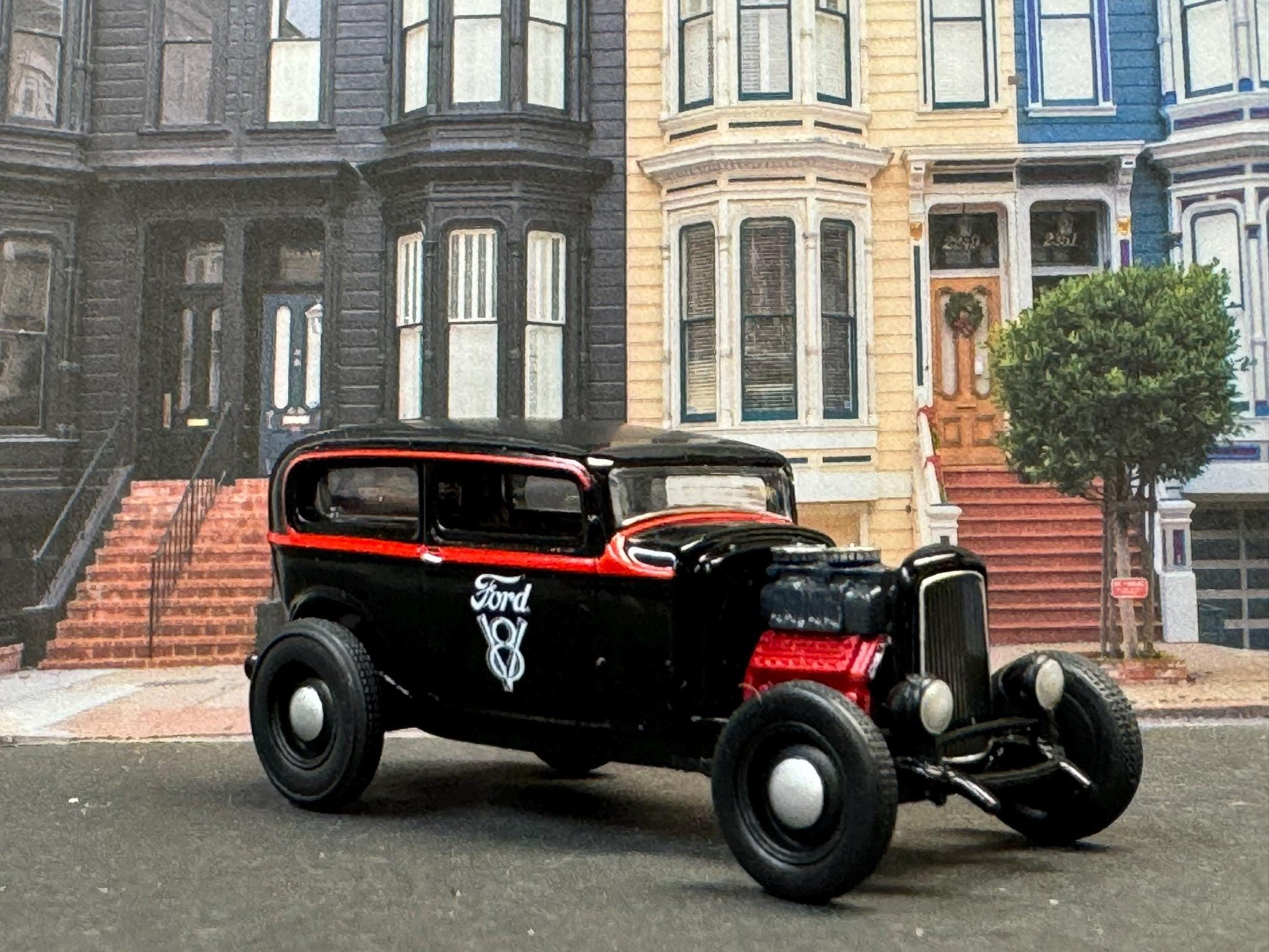 1-64 Scale / S-Scale 1932 Ford Tudor Sedan - Great For Dioramas & Diecast Photography (M2)