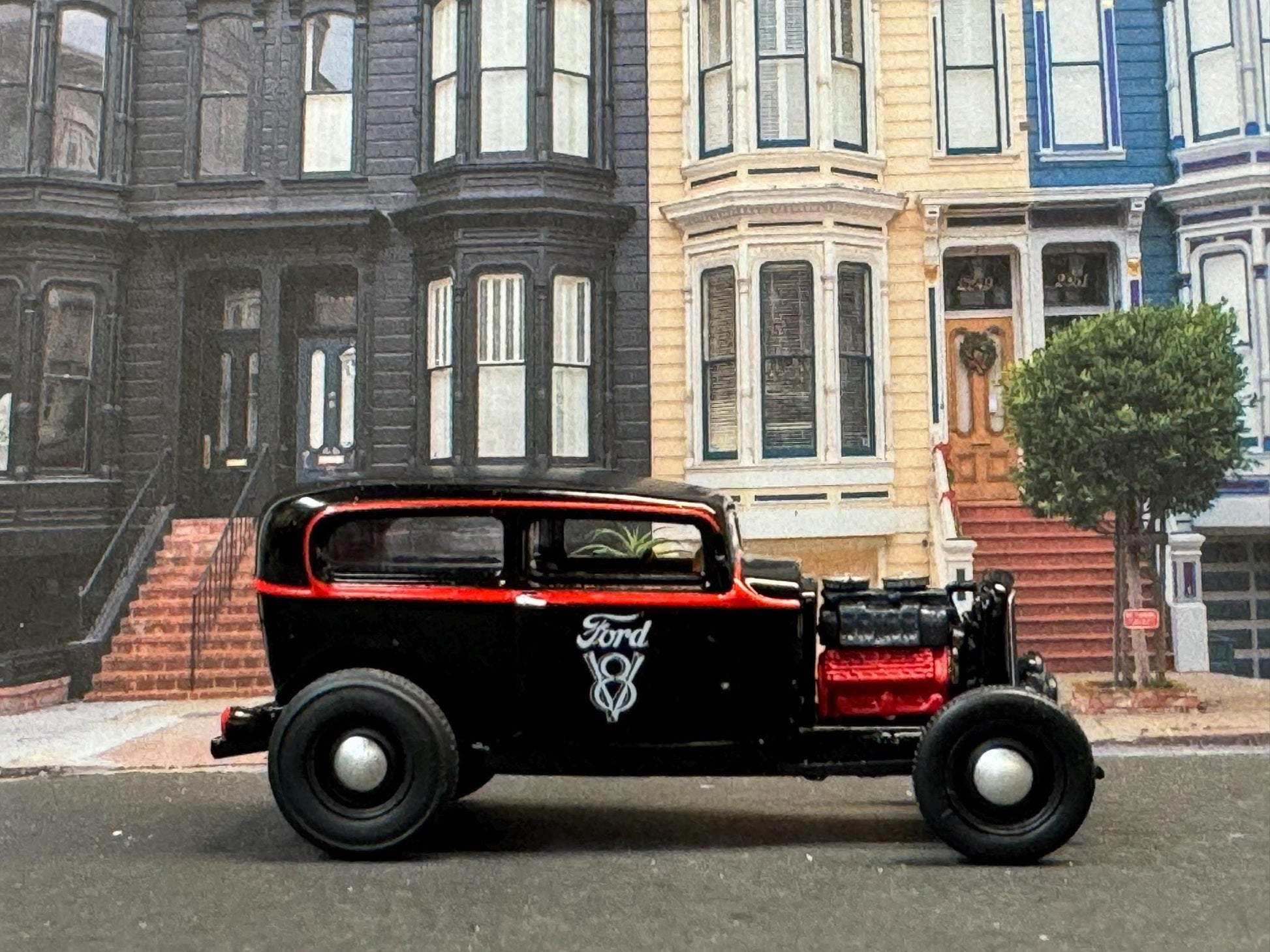 1-64 Scale / S-Scale 1932 Ford Tudor Sedan - Great For Dioramas & Diecast Photography (M2)