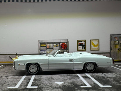 1-64 Scale / S-Scale 1976 Cadillac Eldorado Convertible with Bull Hood Ornament - Great For Dioramas & Diecast Photography (GL)