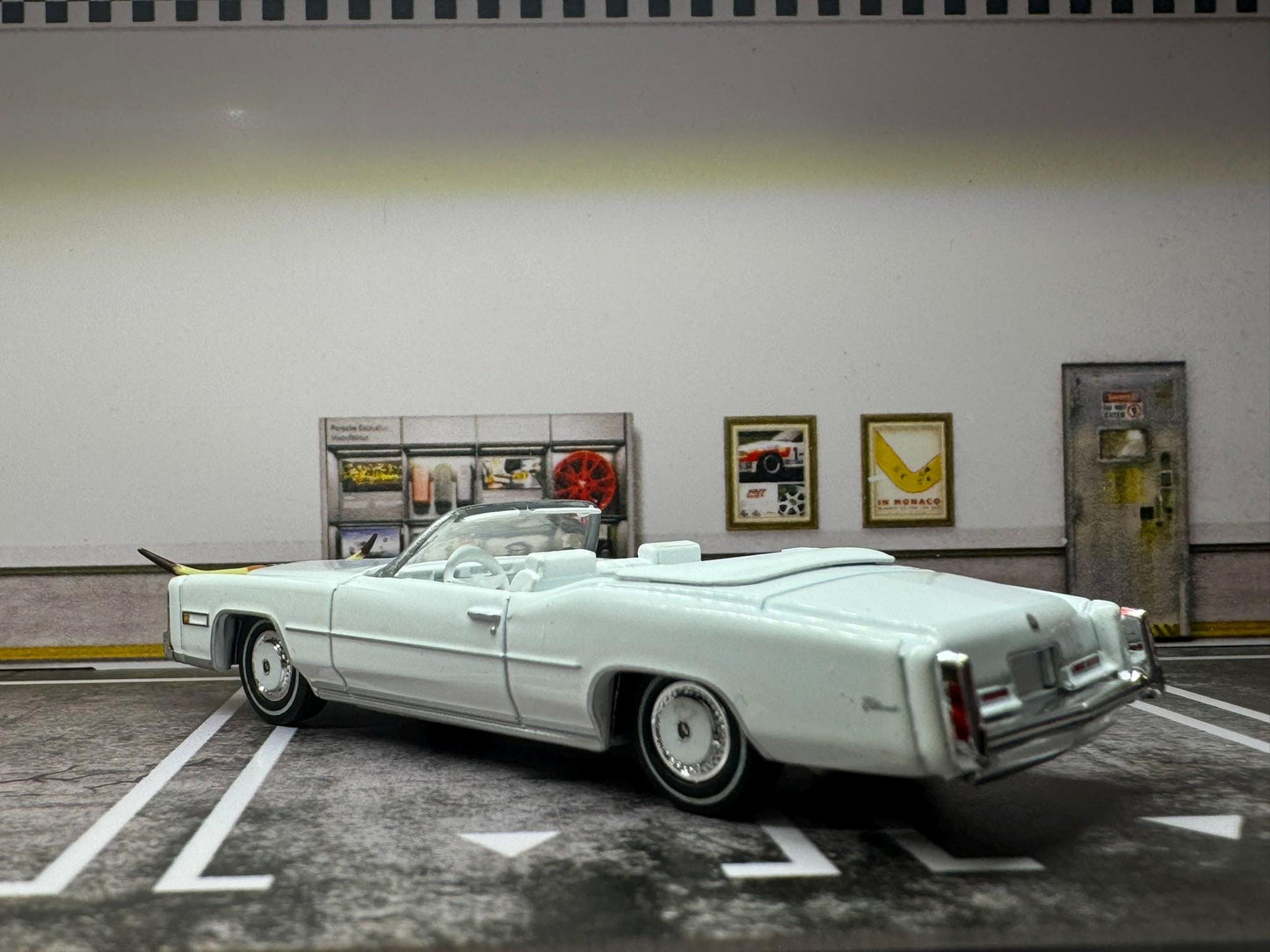 1-64 Scale / S-Scale 1976 Cadillac Eldorado Convertible with Bull Hood Ornament - Great For Dioramas & Diecast Photography (GL)