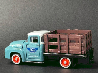 1-64 Scale / S-Scale 1956 Ford F-100 Stakebed Truck - Great For Dioramas & Diecast Photography (M2)