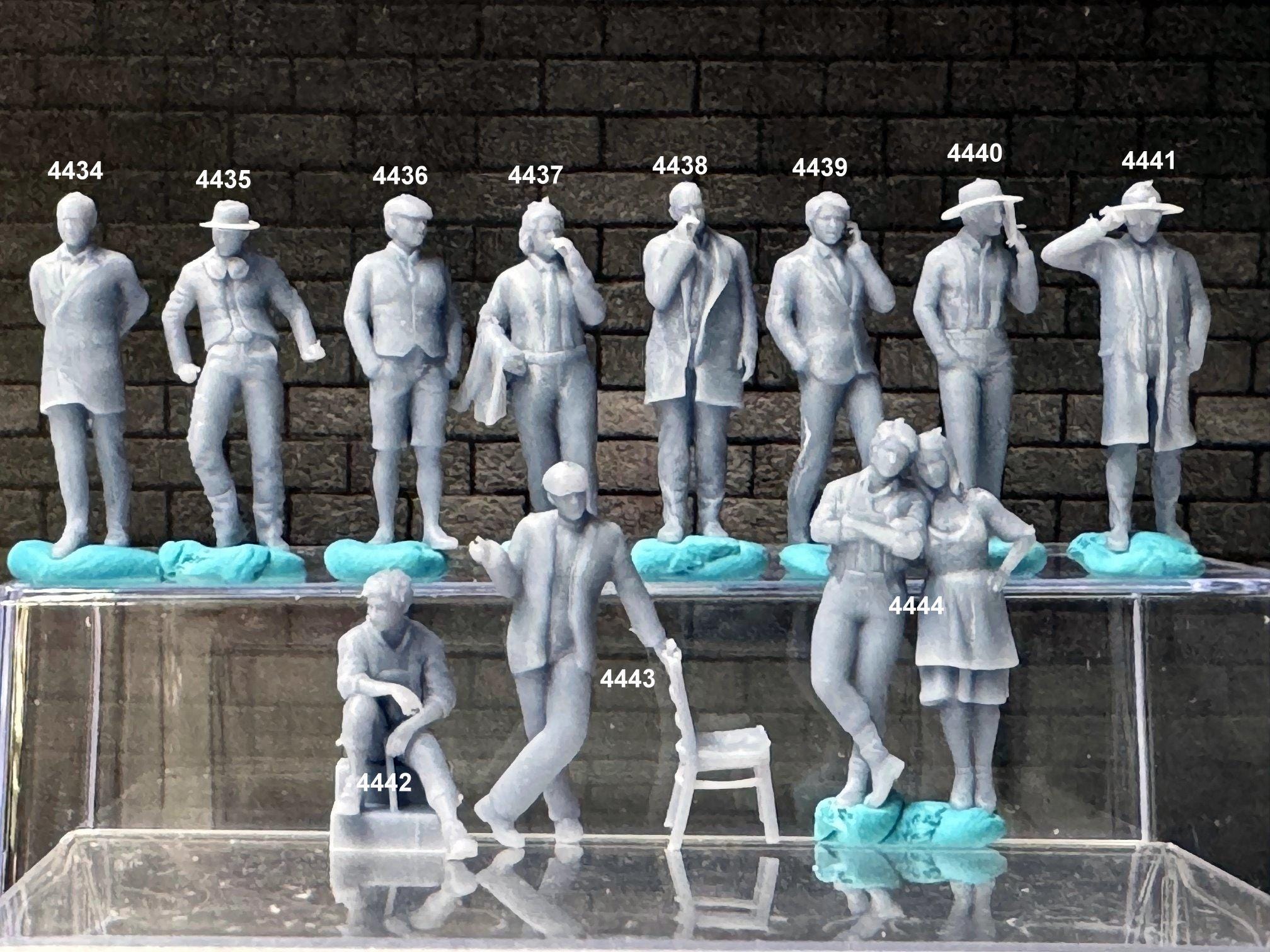 Mini Human Figure 1:64 Miniature Human Figures - Resin / unpainted - great for Dioramas ...