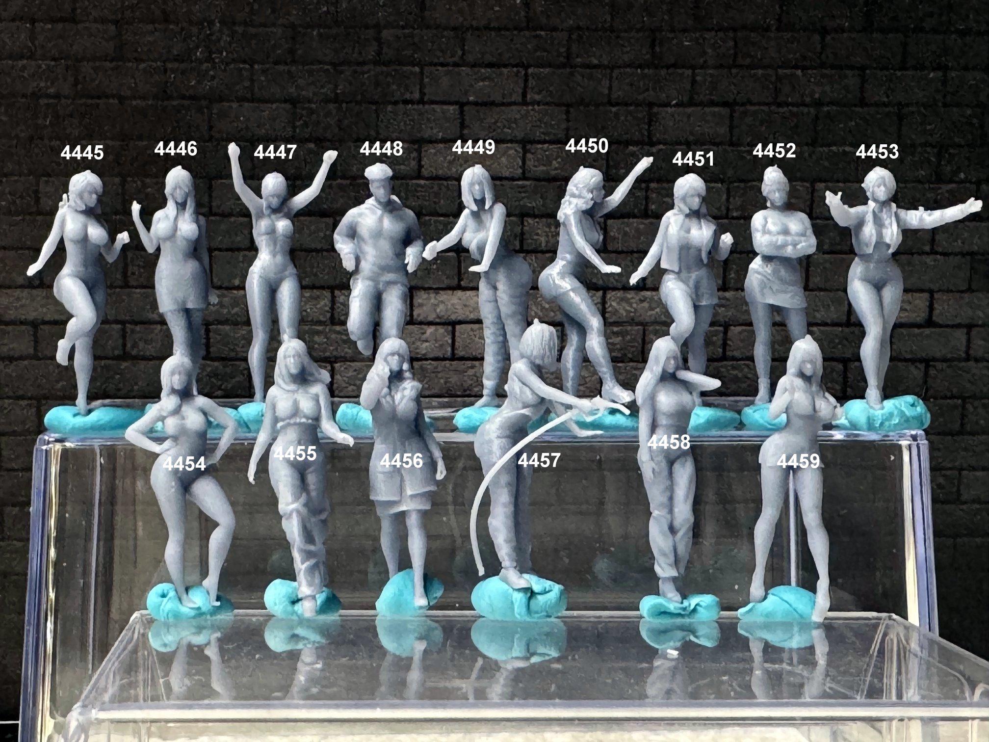 Mini Human Figure 1:64 Miniature Human Figures - Resin / unpainted - great for Dioramas ...
