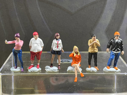 Double G 1:64 Miniature Human Figures - Car Meet Gang - great for Dioramas & Projects - Made in the USA