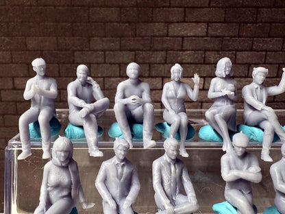 Double G 1:64 Miniature Human Figures - 3D Printed - Unpainted - great for Dioramas - Made in the USA LOT 559 Miniature 1.10